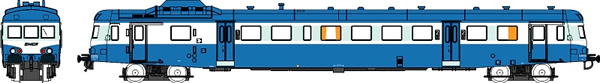 REE Modeles NW-034 - French 1st / 2nd Class Railcar X-2887 Noodle of the SNCF - Depot: TOULOUSE